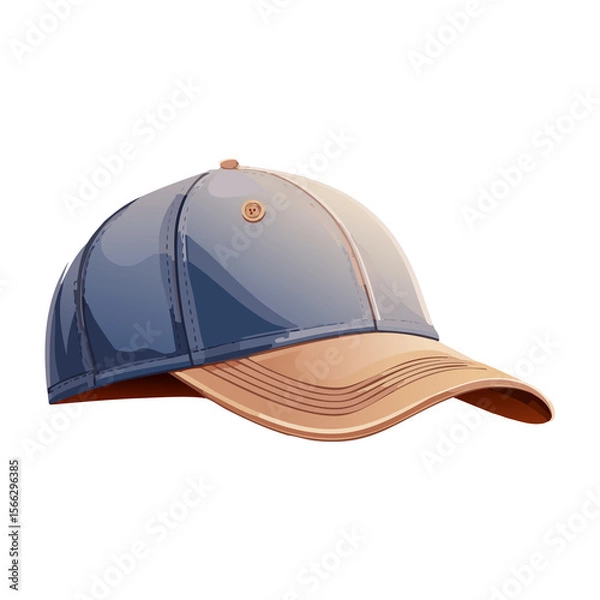 Fototapeta Stylish cap design showcasing a dual-tone color scheme and modern aesthetics for casual wear. PNG image, transparent background