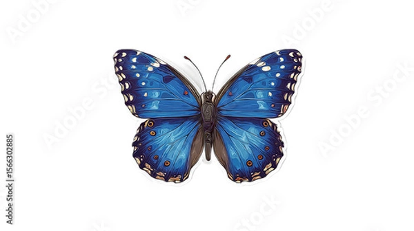 Obraz blue butterfly isolated on white