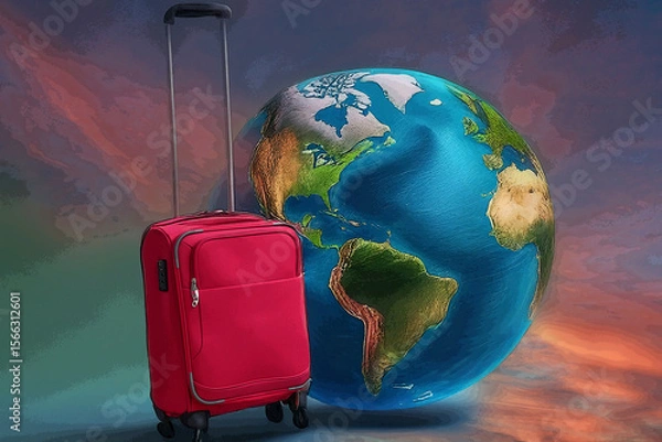 Obraz the suitcase ready and the world is ready for my vacation