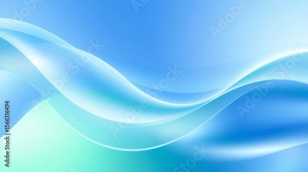 Fototapeta Serene Aqua Waves Abstract Gradient Background – Textured Lines for Modern Design, Digital Art, Tranquil Environment