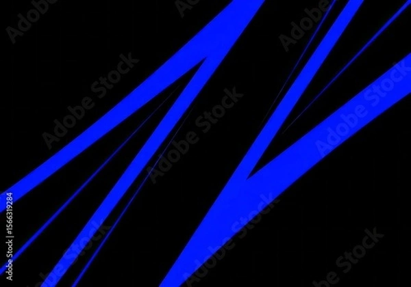 Obraz Electric Blue streaks cutting through the dark night sky forming abstract patterns for modern design
