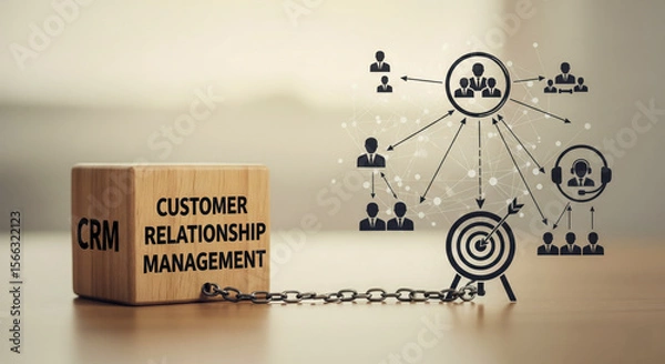 Fototapeta Visual Representation Of Customer Relationship Management Concept