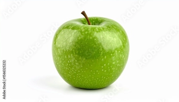 Fototapeta green apple on white background