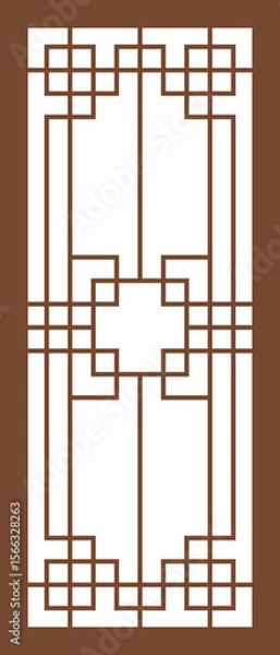 Obraz 창호지 문 벡터 일러스트