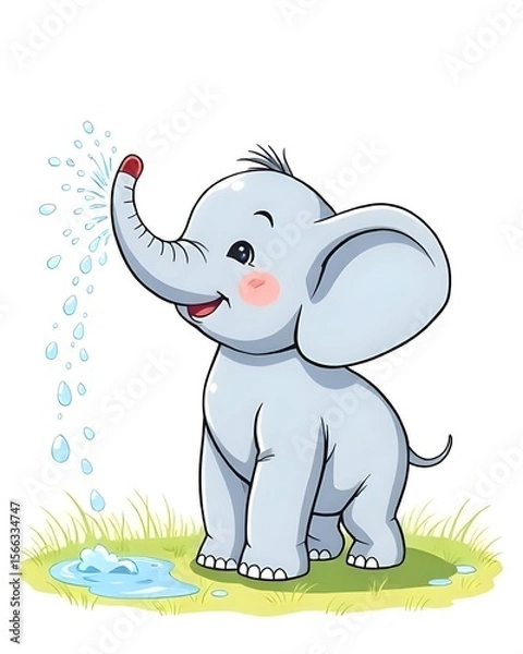 Obraz Cute elephant