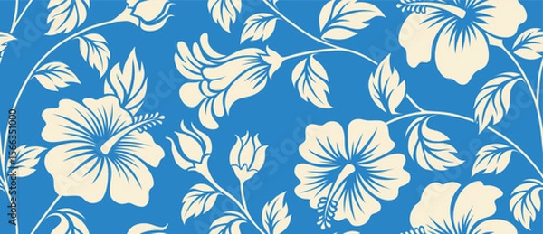Obraz Hawaiian aloha hibiscus flower Seamless pattern.