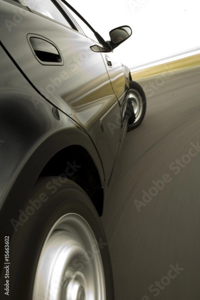 Fototapeta Car driving fast