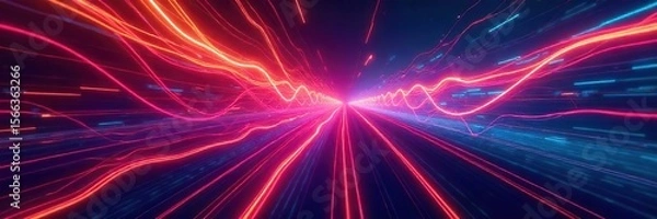 Fototapeta Mesmerizing Time-Lapse of Intersecting Lines Dynamic Abstract Background Motion Graphics