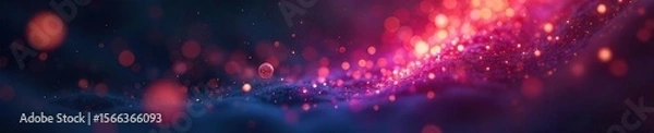 Fototapeta Abstract image of glowing, ethereal light orbs floating in darkness, suggesting innovative ideas and enlightenment , abstract, night, imagination