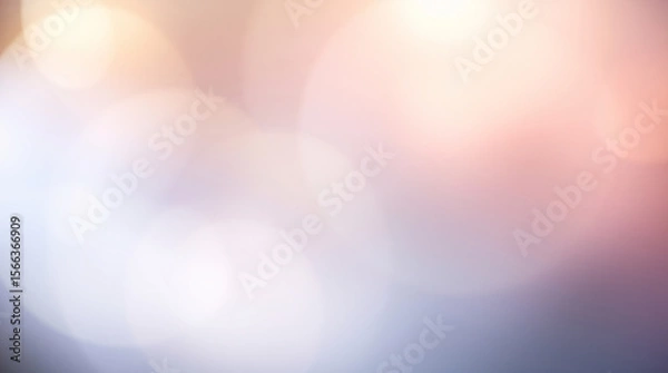 Fototapeta Abstract bokeh background with soft blur and gentle glowing light effects.