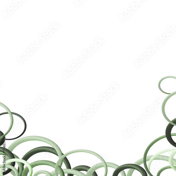 Fototapeta 3D green floral frame