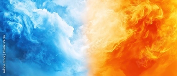 Obraz Abstract color contrast hot and cold