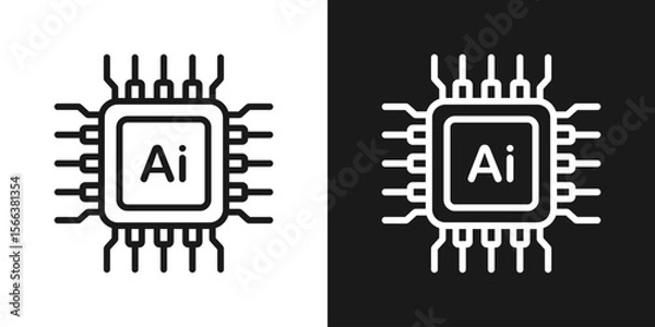 Fototapeta Fair Ai Icon Set Multiple Style Collection