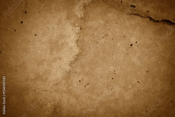 Fototapeta Texture of a vintage brown concrete as a background, brown grungy wall high resolution textures for background