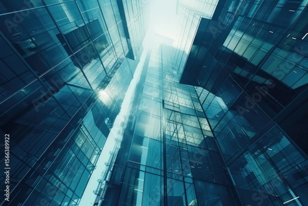 Fototapeta Amazing Modern Futuristic Architecture Design for a Cool Background or a Wallpaper