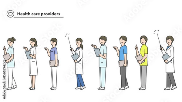 Obraz 医療従事者　人物アバターセット