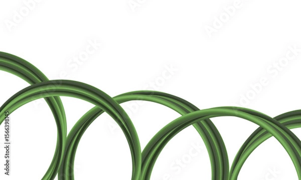 Fototapeta 3D green grass frame  isolated on white