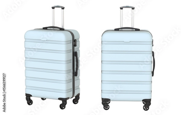 Obraz Hardshell suitcase with wheels and telescopic handle for travel. Suitcase for travel isolated. Png transparency