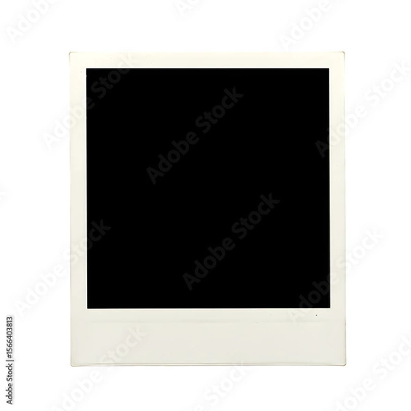 Obraz Blank, old Polaroid photo frame isolated on white or transparent background