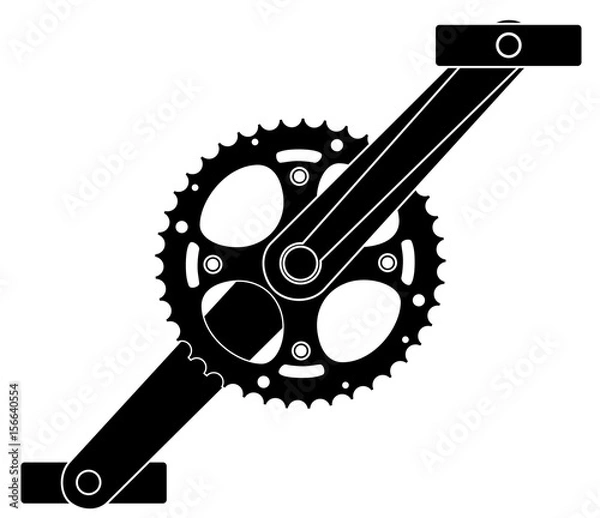 Fototapeta bicycle cogwheel sprocket crankset symbol vector eps 10