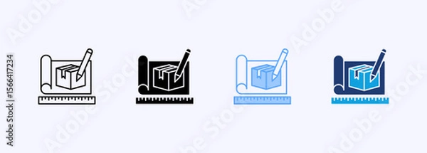 Obraz Design Product Icon Set Multiple Style Collection