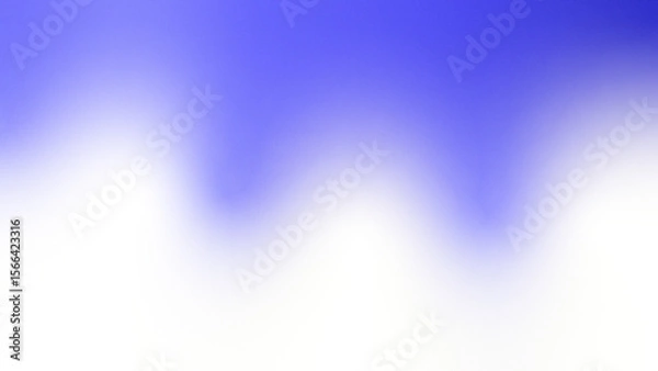 Obraz Blue violet indigo white abstract background. Color gradient ombre blend. Sharp wave blur edge. Bright light glow haze. Smooth fade. Neon cool tone. Subtle mesh noise. Digital visual texture