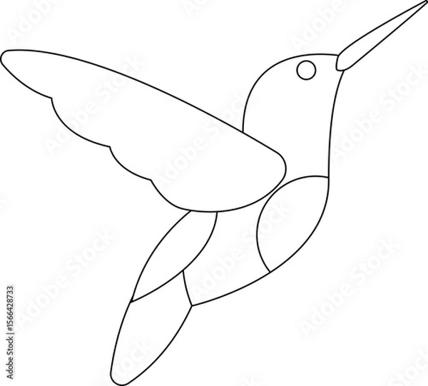 Fototapeta Clean and professional bird line vector art, easy to edit and print. Ideal for coloring pages, clipart collections, and nature printables.