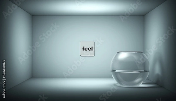 Fototapeta Conceptual exploration of emotions through minimalism and design