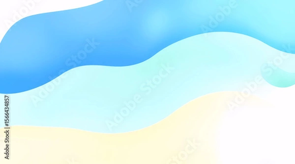 Obraz minimal abstract blue and yellow gradient fluid shapes with smooth artistic design and soft flowing background