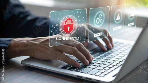 Obraz Securing Sensitive Data  Cybersecurity and Data Protection Strategies