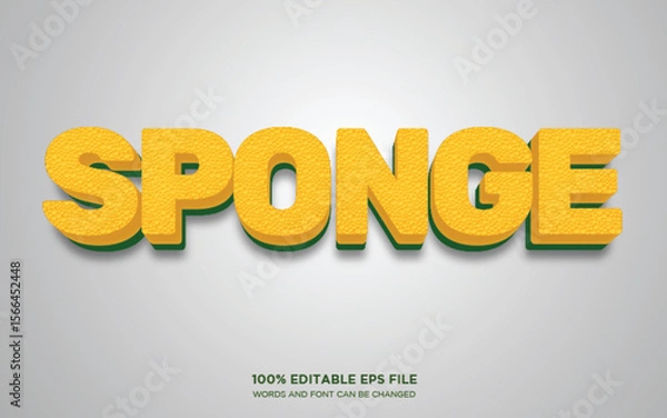 Fototapeta Sponge 3D editable text style effect	
