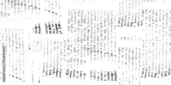 Fototapeta Rough vector background abstract grunge texture old vintage newspaper. Vector white and black newspaper paper grunge pattern old aged texture.