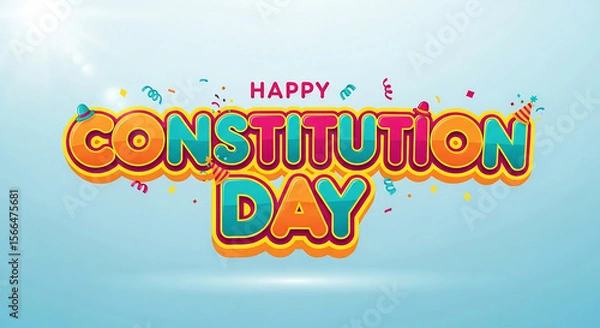 Fototapeta Happy Palau Constitution Day Celebration Vector Design