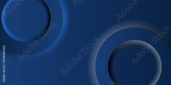 Fototapeta Abstract blue circle background. Vector illustration design for presentation, banner, cover, web, flyer, card, poster, wallpaper, texture.