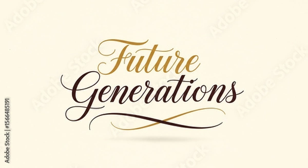 Fototapeta Elegant Future Generations Typography Design for World Population Day