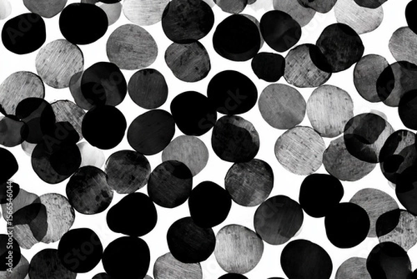 Obraz Hand-painted circular textures in repeating layout