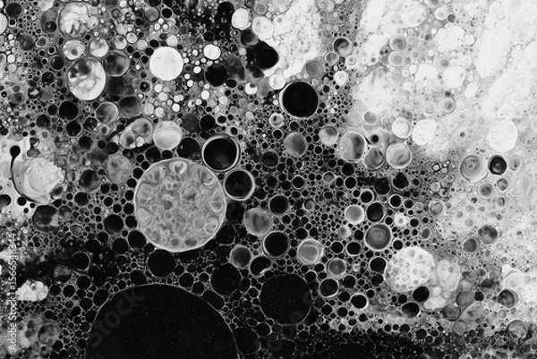 Obraz Bubble texture with chaotic fluid geometry