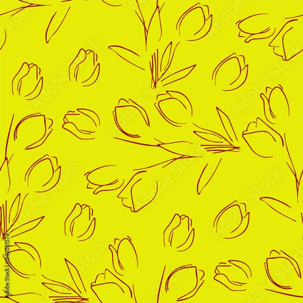 Fototapeta tulip_outline_5-02.eps