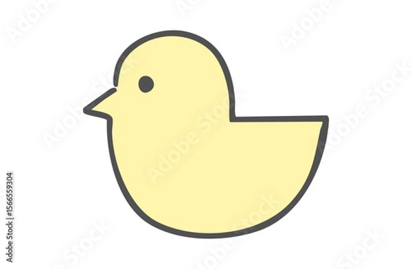 Fototapeta シンプルで可愛い小鳥のイラスト