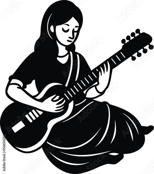 Fototapeta man with guitar