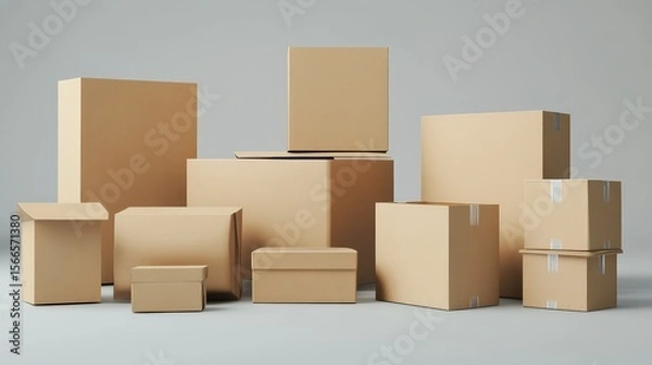 Fototapeta mockup packaging boxes