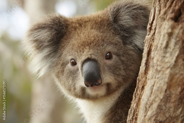 Obraz A Koala's Curious Gaze