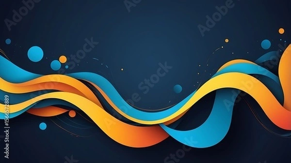 Fototapeta Colorful Flowing Abstract Layout for Presentation