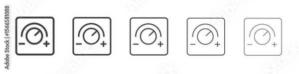Obraz dimmer icon flat thin illustration symbol