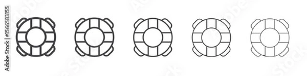 Obraz lifebuoy icon flat thin illustration symbol
