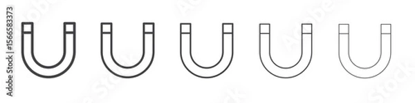 Obraz magnet icon flat thin illustration symbol