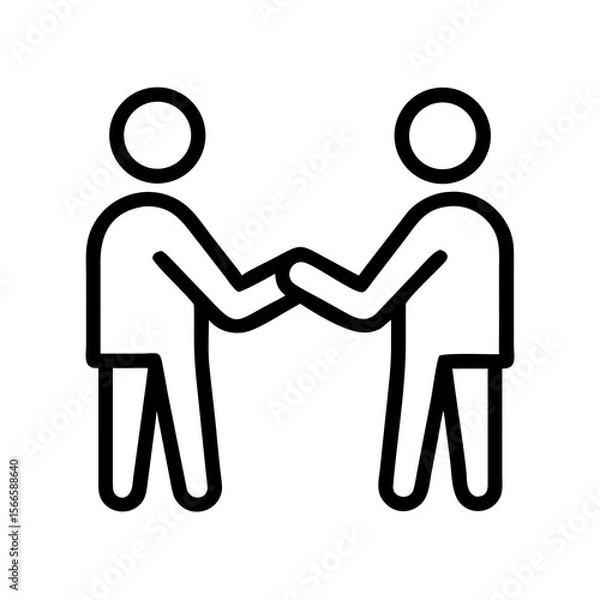 Fototapeta handshake icon vector illustration