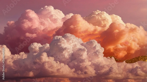 Obraz red clouds in the sky