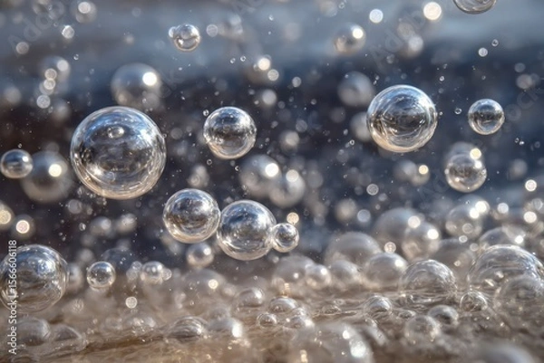 Obraz Floating Bubbles in Water