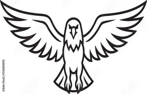 Obraz eagle line art.eps